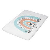 Hou van je meer regenbooghartblauw badmat (Gekanteld)