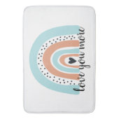 Hou van je meer regenbooghartblauw badmat (Voorkant Verticaal)