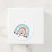 Hou van je meer regenbooghartblauw bedankjes labels (In situ)