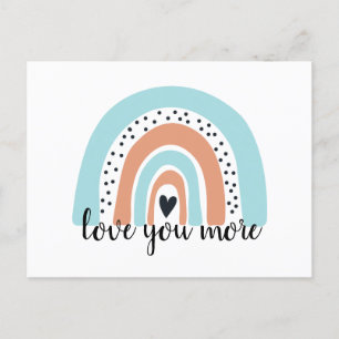 Hou van je meer regenbooghartblauw briefkaart