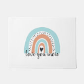 Hou van je meer regenbooghartblauw deurmat (Voorkant)