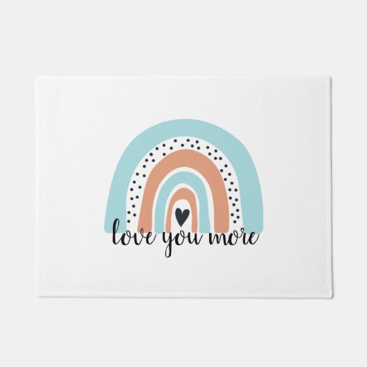 Hou van je meer regenbooghartblauw deurmat (Voorkant)
