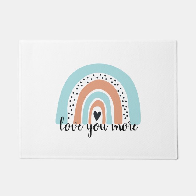 Hou van je meer regenbooghartblauw deurmat (Voorkant)