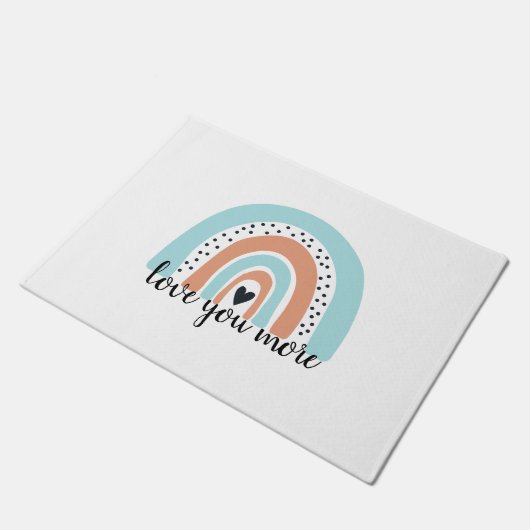 Hou van je meer regenbooghartblauw deurmat (Schuin)