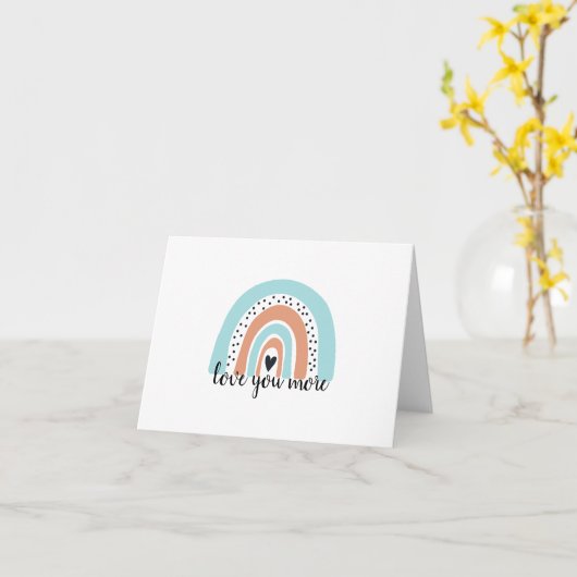 Hou van je meer regenbooghartblauw kaart (Gele Bloem)