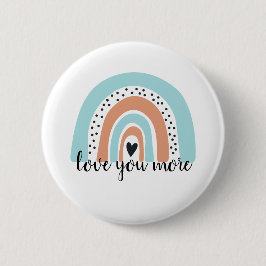 Hou van je meer regenbooghartblauw ronde button 5,7 cm