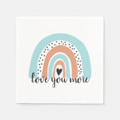 Hou van je meer regenbooghartblauw servet (Voorkant)