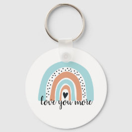 Hou van je meer regenbooghartblauw sleutelhanger