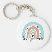 Hou van je meer regenbooghartblauw sleutelhanger (Voorkant)