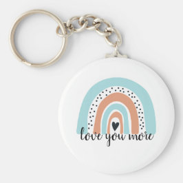 Hou van je meer regenbooghartblauw sleutelhanger