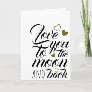 Hou van je met de maan en rug, Valentijnsdag Kaart
