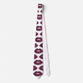 Hou van je met glitter letters in het lippenpatroo stropdas (Voorkant)
