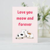 Hou van je miauw en voor altijd Cat Pink Valentijn (Staand voorkant)