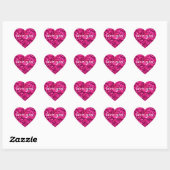 Hou van je moderne hart Stickers, Glossy Hart Sticker (Vel)