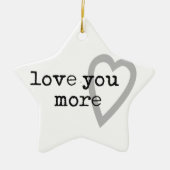 hou van je modernere zwarte grijze hart keramisch ornament (Voorkant)