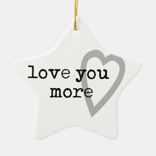 hou van je modernere zwarte grijze hart keramisch ornament (Voorkant)