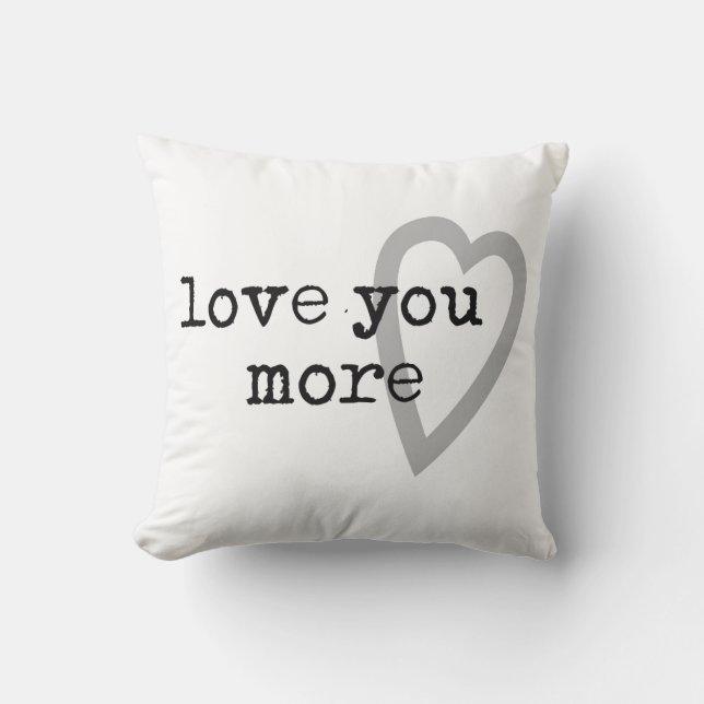 hou van je modernere zwarte grijze hart kussen (Voorkant)