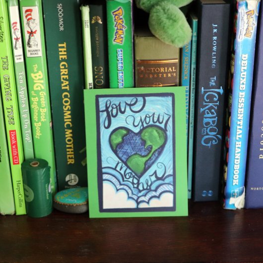 Hou van je moeder aarde dag aards hart feestdagenkaart