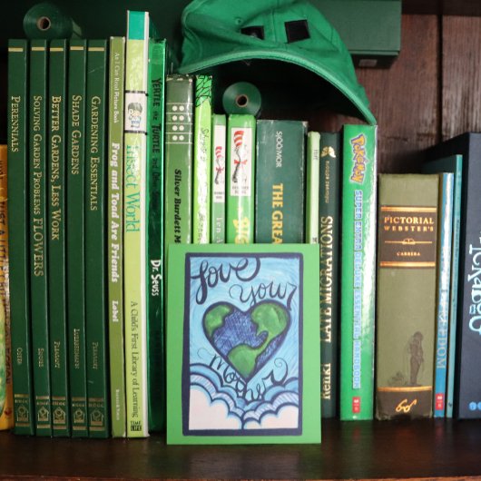 Hou van je moeder aarde dag aards hart feestdagenkaart