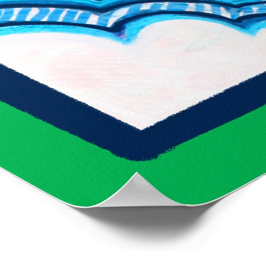 Hou van je moeder aarde dag aards hart poster (Hoek)