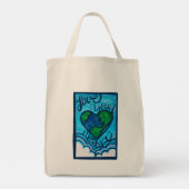 Hou van je moeder aarde dag aards hart tote bag (Achterkant)