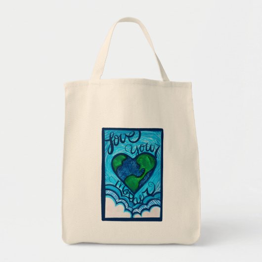 Hou van je moeder aarde dag aards hart tote bag (Voorkant)
