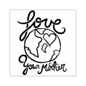Hou van je moeder aarde dag hart liefhebber rubberstempel (Afrduk)