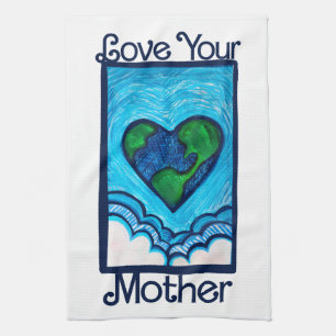 Hou van je moeder aarde dag natuur liefhebbers har theedoek