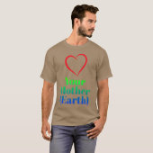 Hou van je moeder aarde retro t-shirt (Voorkant volledig)