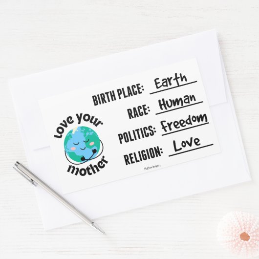 HOU VAN JE MOEDER (AARDE) STICKER (Envelop)