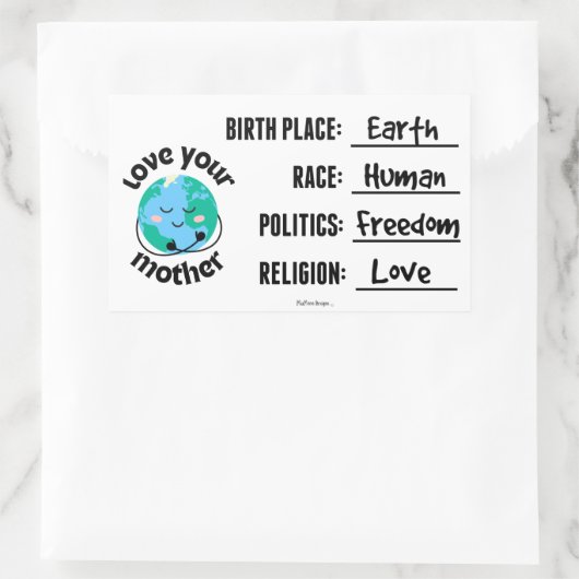 HOU VAN JE MOEDER (AARDE) STICKER (Tas)