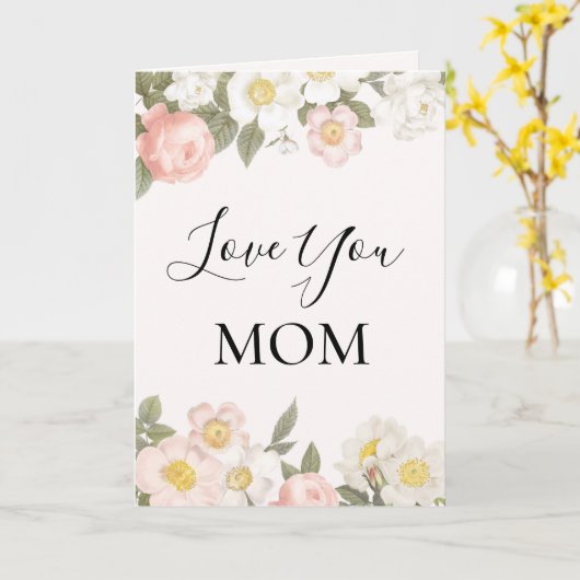 Hou van je moeder, Dogwood en Rozen Kaart (Gele Bloem)