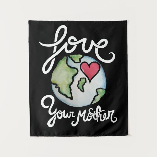 Hou van je moeder Earth Day Tapestry Wandkleed (Voorkant)