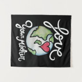 Hou van je moeder Earth Day Tapestry Wandkleed (Voorkant (horizontaal))