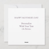 Hou van je moeder Floral Elegant Cute & Cheerful B Feestdagenkaart (Achterkant)