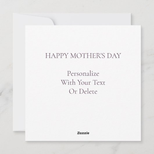 Hou van je moeder Floral Elegant Cute & Cheerful B Feestdagenkaart (Achterkant)