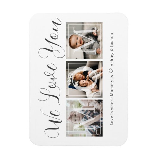 Hou van je moeder foto Collage Magneet (Verticaal)