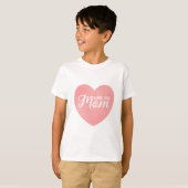 Hou van je moeder in roze hart, moederdag design t-shirt (Voorkant volledig)
