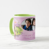 Hou van je moeder / moeder water lelie foto mok (Voorkant links)