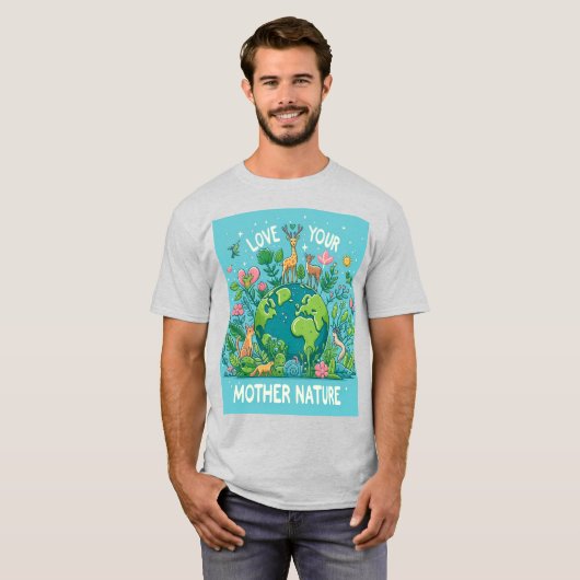 Hou van je moeder (Natuur) T-shirt (Voorkant volledig)