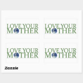 hou van je moeder rechthoekige sticker (Vel)