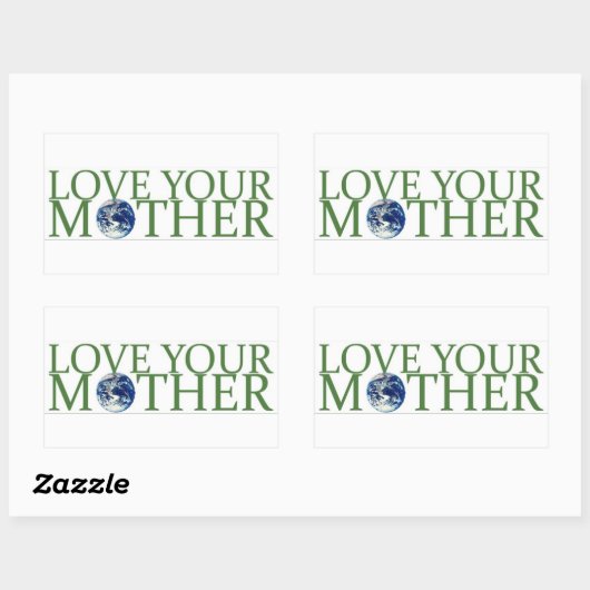 hou van je moeder rechthoekige sticker (Vel)