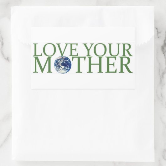 hou van je moeder rechthoekige sticker (Tas)