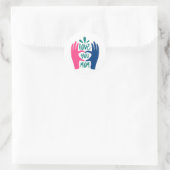 Hou van je moeder ronde sticker (Tas)