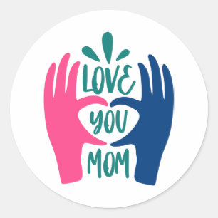 Hou van je moeder ronde sticker