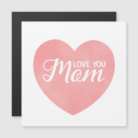 Hou van je moeder tekst, moederdag roze hart (Voorkant / Achterkant)