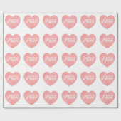 Hou van je moeder tekst, moederdag roze hart cadeaupapier (Vlak)