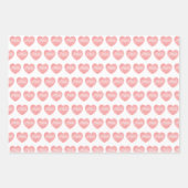 Hou van je moeder tekst, moederdag roze hart inpakpapier vel (Voorkant)