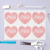Hou van je moeder tekst, moederdag roze hart tissuepapier (Craft)
