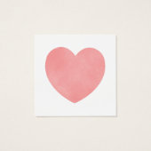 Hou van je moeder tekst, moederdag roze hart vierkante visitekaartjes (Achterkant)